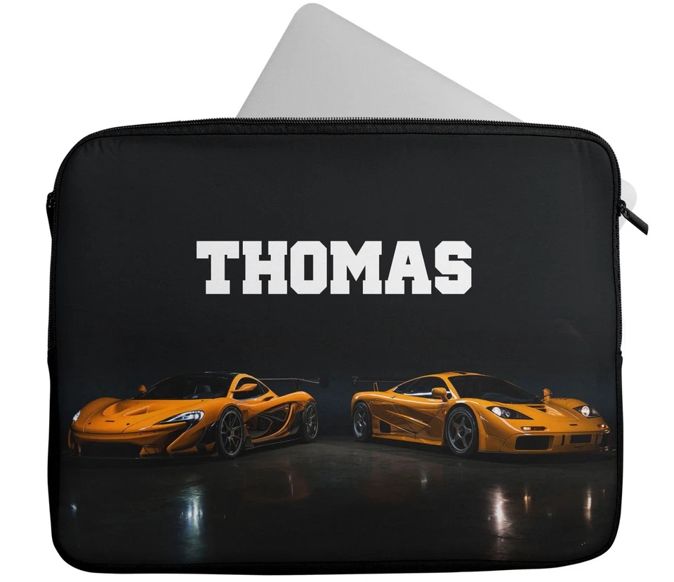 Personalised Car Design Laptop Case Sleeve Any Name Tablet Bag Gift 4 - Image 2 of 4