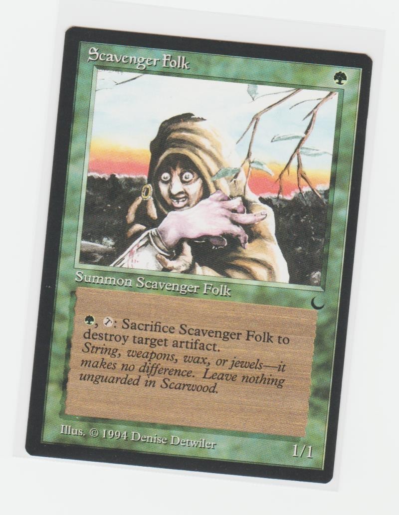 Magic the Gathering ~ MTG ~ 1x Scavenger Folk ~  M/NM ~ THE DARK