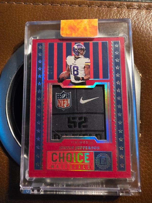 2022 panini encased football card # chm-30 choice materials laundry patch...