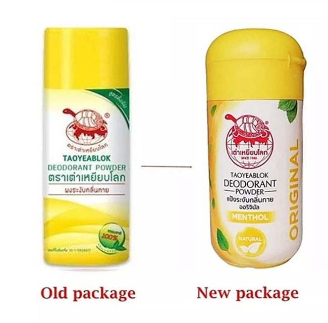 Taoyeablok Desodorante en Polvo Natural Tailandés Herbal Alum Antitranspirante 3 x 22 g Foto 2 de 4