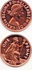 1970 Pre-Decimal 1d One-Penny Uncirculated PROOF