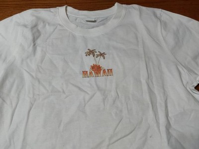 Hawaii Beach Club Vibe N' T Shirt Size XL Double Sided Image Rolled Sleeves