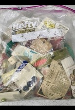 Vtg Sewing Notions Lot Thread Fasteners Buttons Bobbins Zippers 60s70s/80s Craft