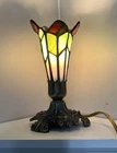 Vintage Pond Lily Stained Glass Accent Lamp - Tiffany Style 6 1/2” Free Shipping