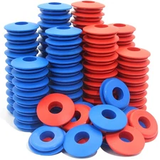GREPSPUD 100pcs Glad Hand Seals Rubber 50pcs Red & 50pcs Blue Truck Gladhand