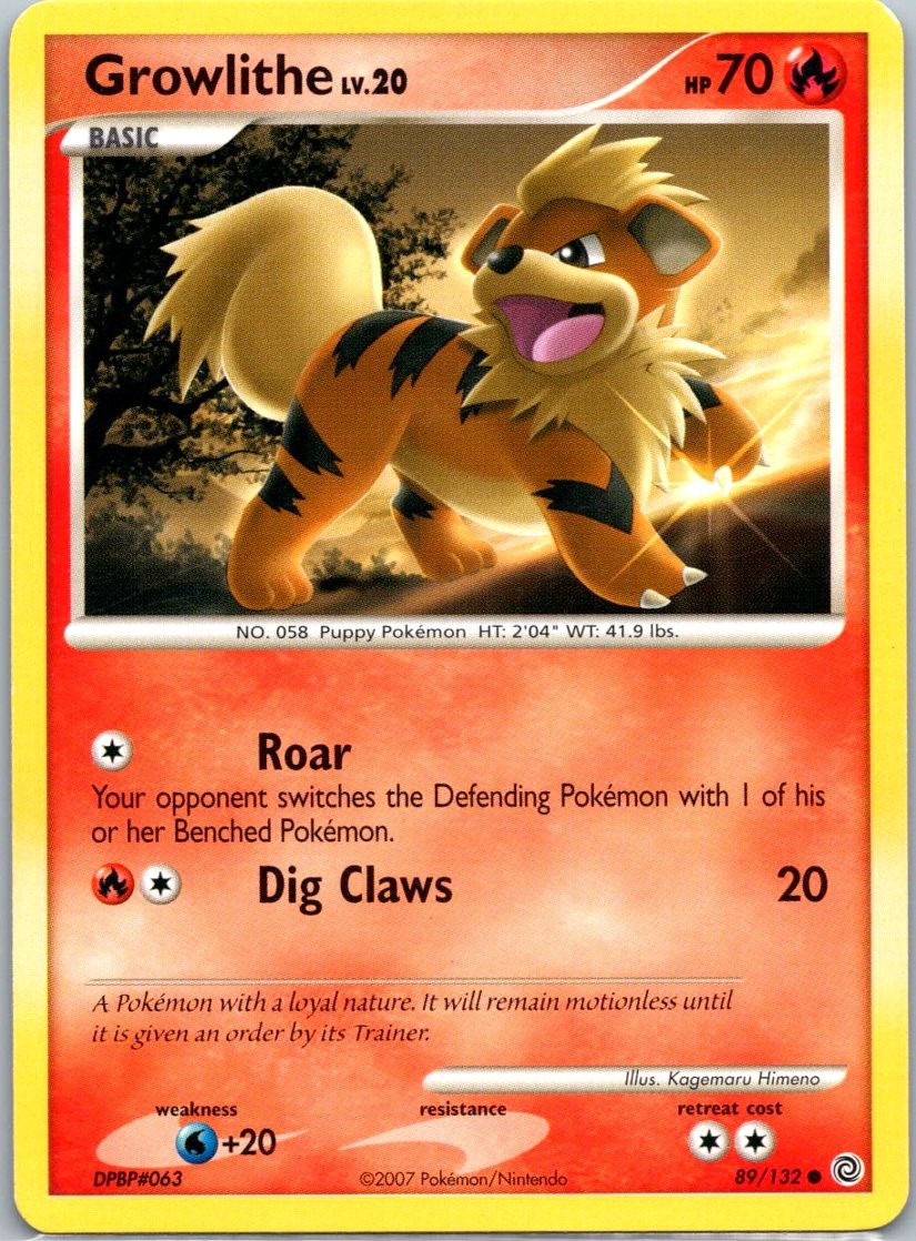 Growlithe 89/132 Common Secret Wonders 2007 LP
