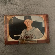1955 Bowman Baseball card # 92 George Zuverink Tigers Filler