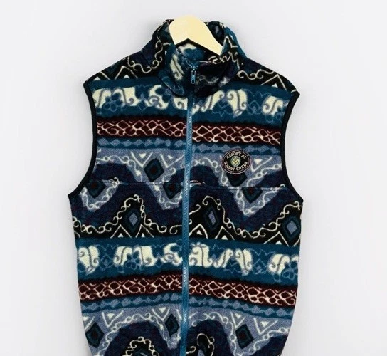 Vintage Aztec Fleece Vest Mens Sz M Colorful Mountain Graphic Blue White LOGO
Opens in a new window