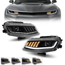 For Chevrolet Camaro 2016-22 HID/Xenon LED Sequential Turn Projector Headlights