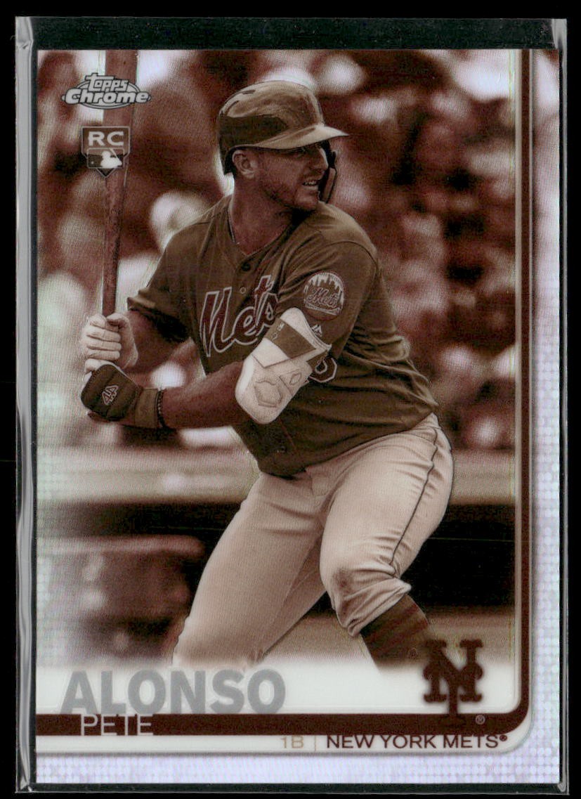 2019 Topps Chrome #204 Pete Alonso Sepia Refractor