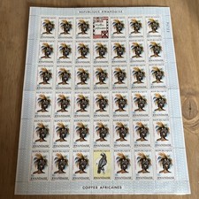 Briefmarken Ruanda Afrika 40er Bogen Postfrisch Coiffes Africaines 1969