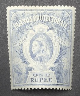 BRITISH EAST AFRICA 1897 1r Dull Blue (SG92) Fine Mounted Mint £120