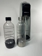 SodaStream Jet - Black And Grey - Sparkling Water Machine With 2 Bottles