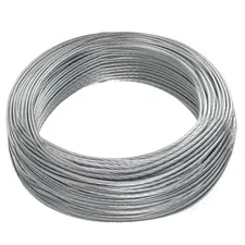 Vinyl Coated Picture Hanging Wire #4 100-Feet Braided Silver 