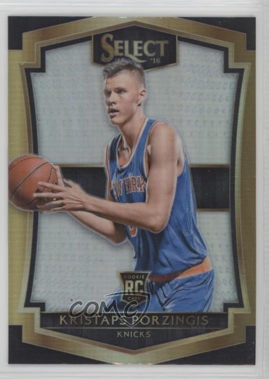 2015-16 Panini Select Premier Level Silver Prizm Kristaps Porzingis #196 6o3
