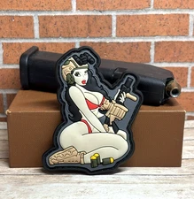 Tactical PVC Patch - Sexy Girl Patch -  Military Morale Anime Gun Patch