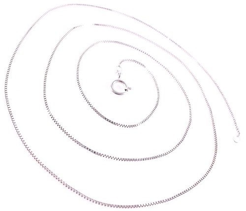 14K Weißgold Box Kette Halskette 18,5" 0,85 Gramm - Bild 2 von 14