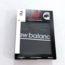 New Balance Performance Underwear Men's XL 5" Boxer Brief Black Gray 2 Pack