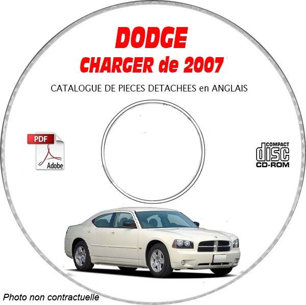 Catalogue de pièces Dodge Charger 07 sur support CD-ROM en anglais