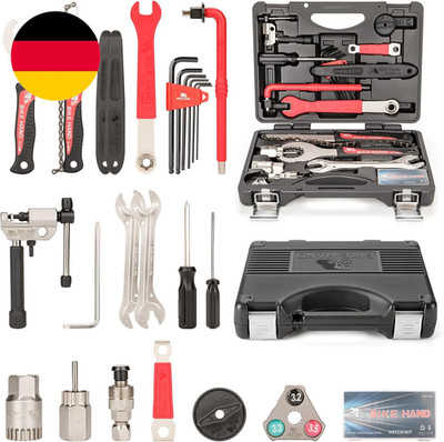 BIKE HAND Fahrrad Werkzeugkoffer,Fahrradwerkzeug Komplett Set,18 Teilig Profi Re