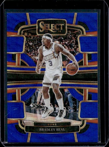 2023-24 Panini Select Bradley Beal Blue Wave Prizm Concourse #/75 Suns
