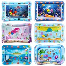 Baby Tummy Time Water Play Mat Inflatable Sensory Toy Infant Activity Pad Safe