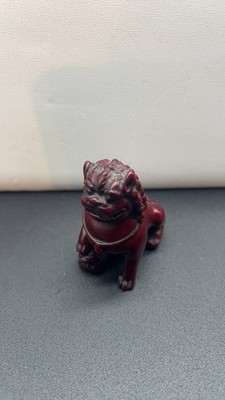 Vintage Chinese Resin Foo Dog Figurine Piece 2