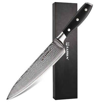 8 inch Premium Damascus Steel 67 Layers Kitchen Chef Knife Micarta handle