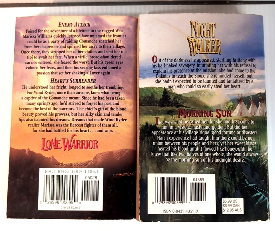 American Indian Historical Romance Paperback Book Baker Ryan Smith Somerfeld 4x Foto 3 de 4