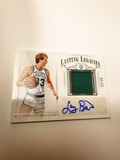 2014-15 National Treasures Larry Bird Legacy Flawless Panini Patch Auto /25 Gem 
