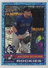 2025 Topps Heritage Chrome Light Blue Sparkle Refractor Aaron Schunk #90 17wy