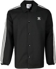 Adidas Originals Men's Size XL Mesh Coach Jacket Black White NWT Trefoil Logo