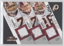 2009 Donruss Threads Triple Threat Materials Chris Cooley Clinton Portis #8 0b2