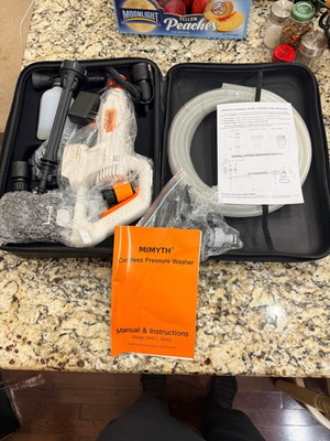 #ad MIMYTH Cordless Pressure Washer Kit Orange Trigger $51.91