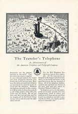 Magazine Ad - 1927 - AT&T / Bell System - Traveler's Telephone
