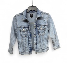 art class Light Blue Jean Jacket for Kids