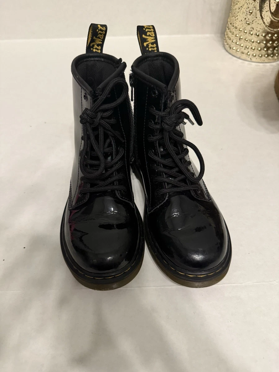 Bottes Dr. Martens 1460 Enfant - Cuir Noir, Fermeture éclair, Taille 9 (occasion)