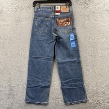 Levis Jeans 550 Denim Blue Relaxed Fit Boys Slim 25.5x25.5 Husky Wide Leg Baggy