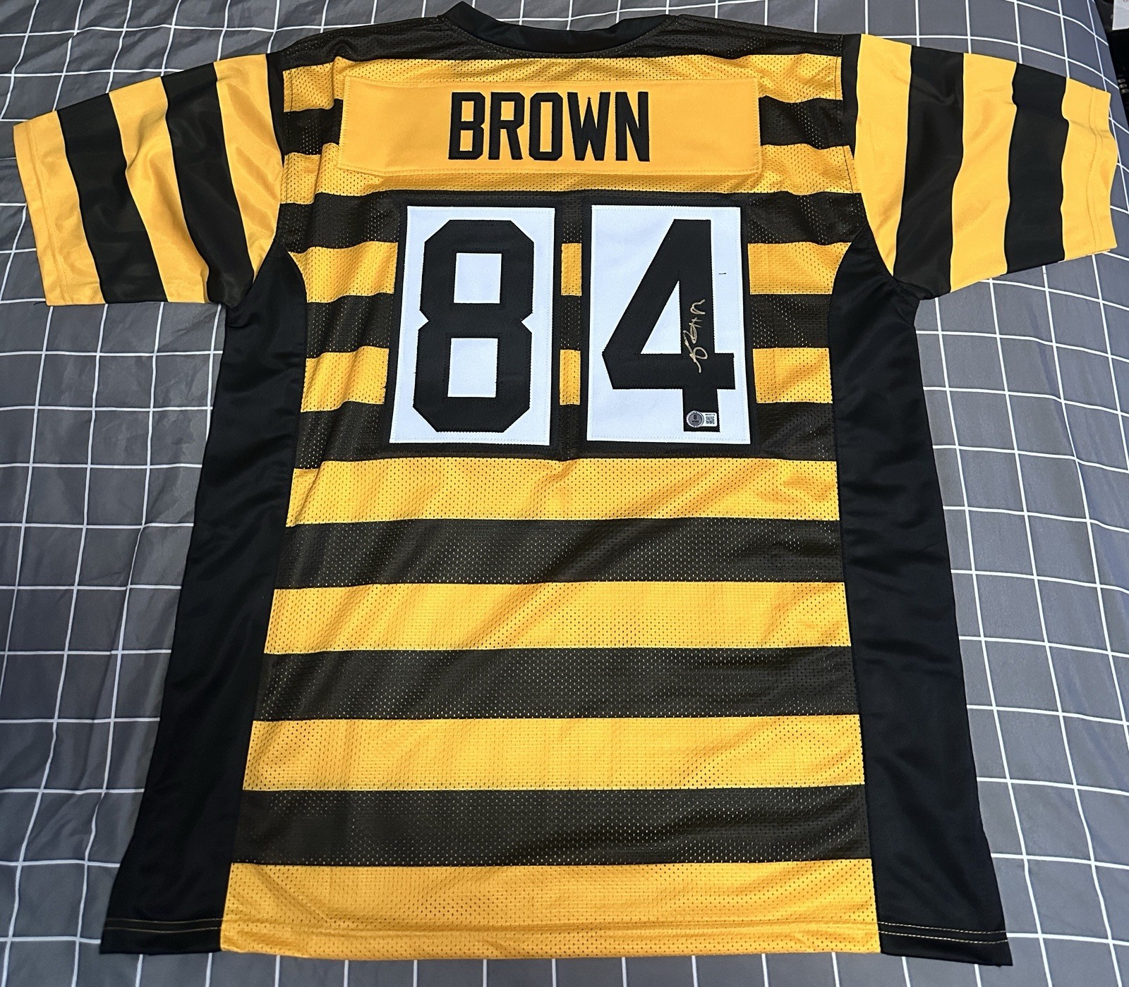 Antonio Brown Autographed Signed Pittsburgh Steelers Bumble Bee Jersey Beckett COA 