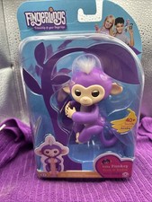 Fingerlings WowWee Interactive Baby Monkey Mia Purple White Hair