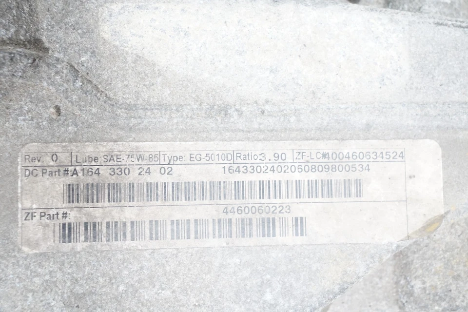 2006 - 2009 MERCEDES BENZ ML350 W164 FRONT DIFFERENTIAL AXLE CARRIER OEM - Image 4 of 4