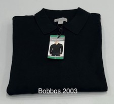 Hickey Freeman Men's 1/4 Zip Stretch Sweater Polo, Black, Size XL