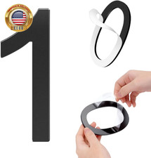 Self-Adhesive 5 Inch House Numbers Acrylic House Number Modern House Numbers Bla