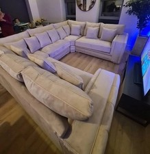 U-Shape Corner Sofa | beige  | Full Back Cushions | Reduced price! | Best offer