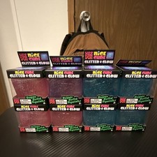 NeeDoh Nice Cube Glitter  Glow  4 BLUE, 3 PINK, 1 PURPLE 