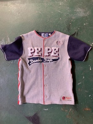 90s Pepe Jeans Button Up Baseball Style Tee Shirt With Decals And Embroidery