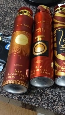 3 exotic and delicious Air Fresheners LATTAFA Sakeena Nebras Thuraya Brown Gold