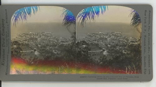 Stadt & Bucht von Panama von Ancon Hill Keystone Stereoview - Bild 2 von 2