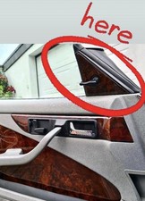 W126 C126 SEC Wurzelholzoptik Spiegeldreieck Mirror Cover Wood Amg Door Panel