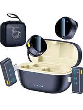 Jmzoey Wireless Lavalier Microphone for iPhone/Android/Laptop/iPad, 48KHz 24Bit,